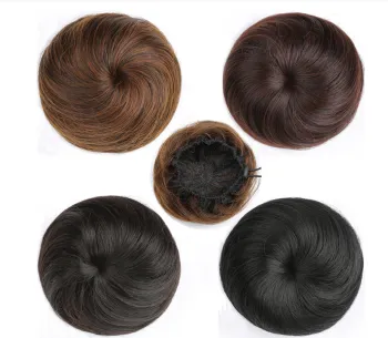 Synthetic Secret Silky Fancy Curly Easy Clip on Drawstring Synthetic Bun Hair Pieces