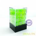 Bescon 12mm 6 Sided Dice 36 in Brick Box, 12mm Six Sided Die (36) Block of Dice, Translucent Lime Green with White Pips