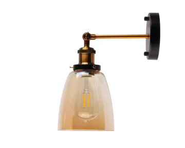 Modern Bronze Glass Wall Sconces Light Lamp