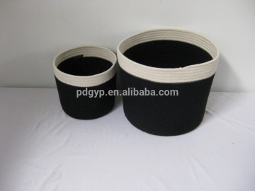 2016 New design and factory directly supply cotton rope storage basket hot sale low price Sundries Baskets