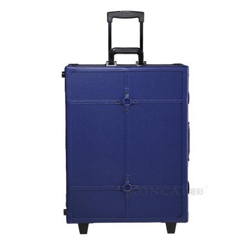 Blue Leather Jewelry Travel Makeup Sets Bag