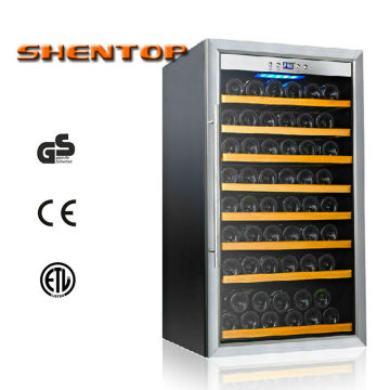 60 bottles one door refrigerator with sliver handle&frame STH-S75