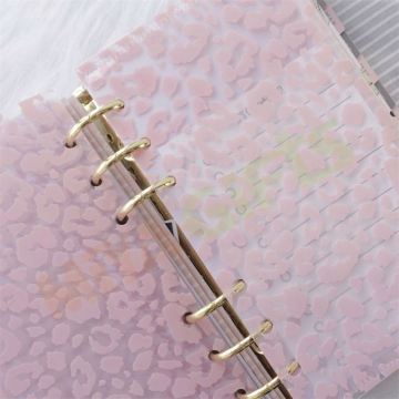 Custom Plastic Frosted Clear Two-Fold Pockets Dashboard Insert for Planner Notebook Organizer - Sticker Cards Storage