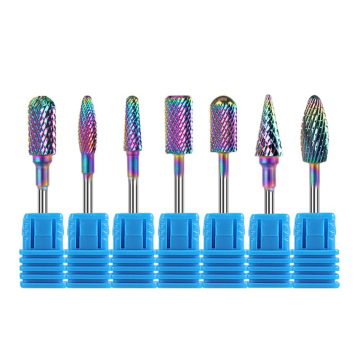 Tungsten Carbide Rainbow Nail Burr Polisher Drill Bit