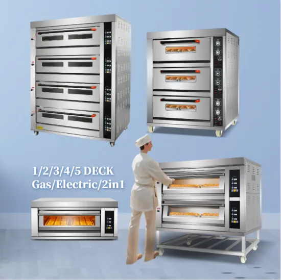 Three-Tier Six Tray Gas and Electric Bakery Oven for Bread and Cupcakes