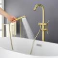 Bathroom Hotel Floor Mounted Bathtub Filler Waterfall Design