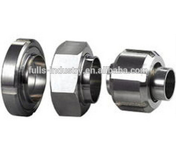 Sanitary stainless steel threaded Union