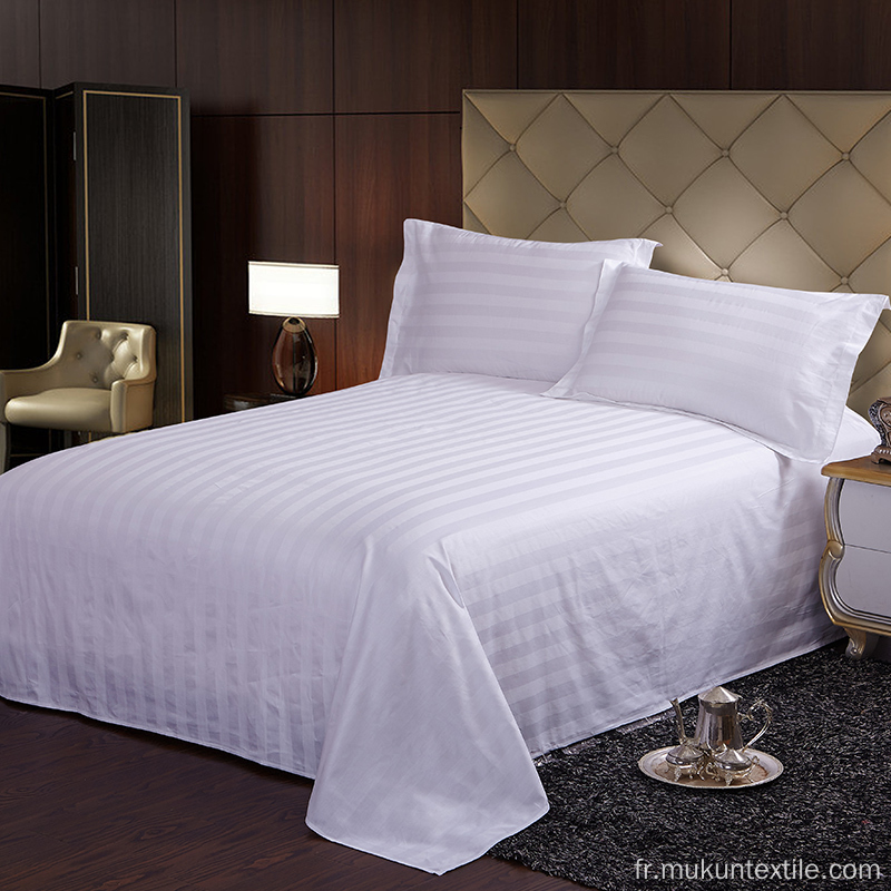 Blanc 1cm2cm3cm Stripe Hotel Bedsheets Set