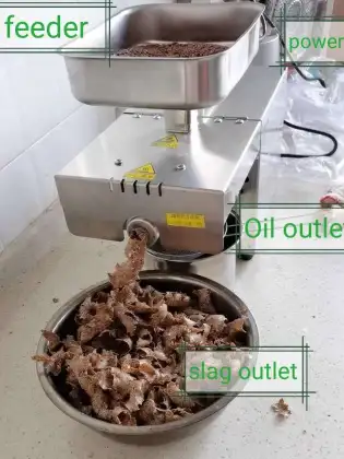 Family used mini walnut oil press