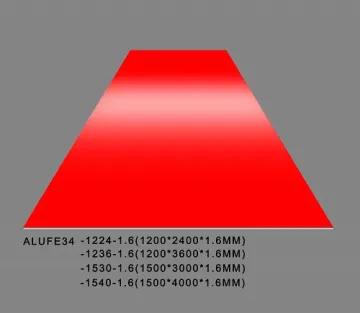 Glossy Red Aluminum Sheet Plate 1.6mmThick 5052 H32
