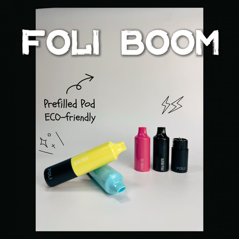 Foli Boom prefellado Vape desechable Vapor mayorista Eco-frito