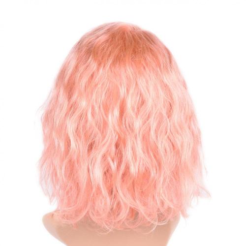 100% HUMAN HAIR PINK LACE FRONT WET N WAVY WIG