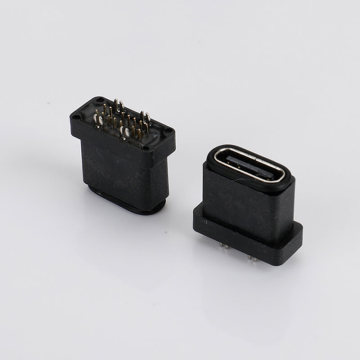 14 Pin Waterproof USB Type-C Female Connector
