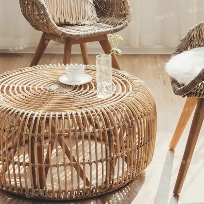 Rustic Vintage Bamboo Furniture for Living Room - Bamboo Coffee Table