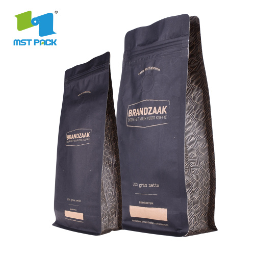 Kraft Paper Coffee Bag with Degassing Valve