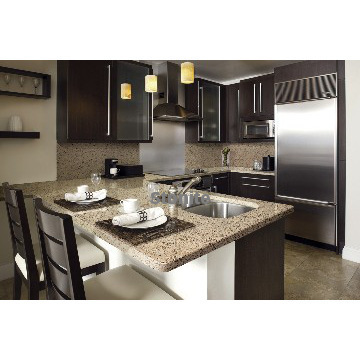 Countertop from Quartz of High Hardness