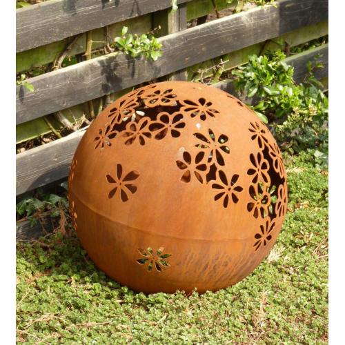 Rustic Cube Shape Decoration Garden Corten Steel Sculpture