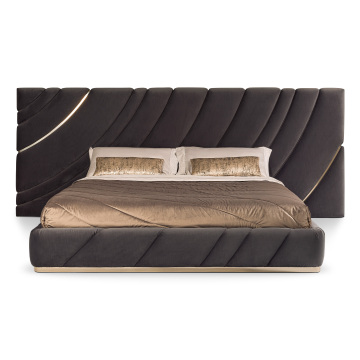 Luxury King size in acciaio inossidabile in acciaio letto telaio