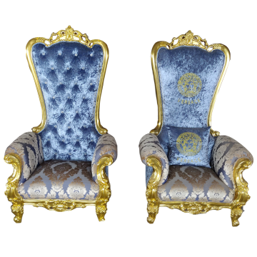 purple leather hotel high back chair