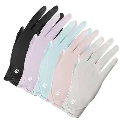 Summer UV Protection Silk Gloves for Women - Touchscreen & Driving