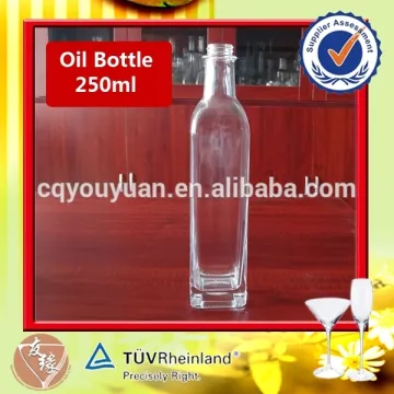 Small extra flint glass empty oil bottles 250ml wholesale