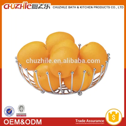 Home Basics iron or stainless steel chome painted fruit storage rack