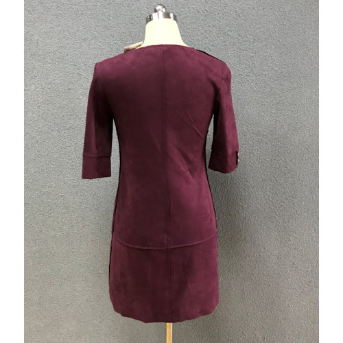 women's wine red  slim dress
