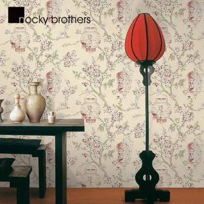 Old Style Chinese Rural Non Woven Wallpaper for Leisure Places