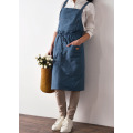 Nordic custom LOGO denim sleeveless neck apron