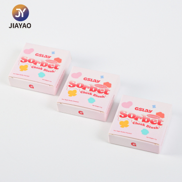 Jolie boîte carrée pastel pour sorbet joues blush