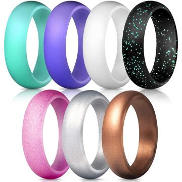 Verstellbare kundenspezifische Silikon -Gummi -Finger -Ringbänder für Frauen Eheringe für Frauen