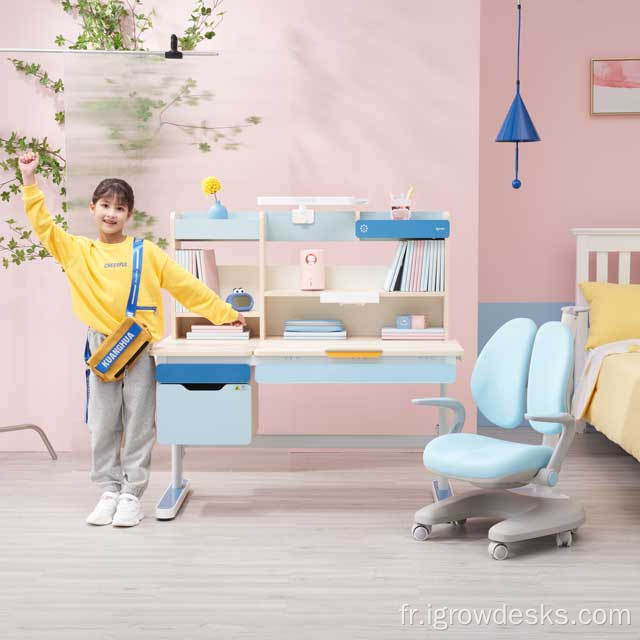 Bureau et chaise d'étude des enfants ergonomiques