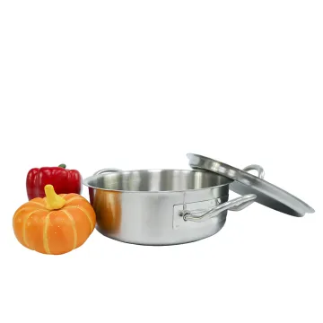 Stainless steel double-ear composite bottom cooking pot