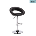 Chaise de bar pivotante réglable en cuir PU