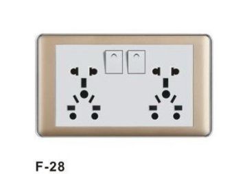 10a 250v 2gang Multi-purpose Electrical Wall Socket Universal Used Wall Socket Plate