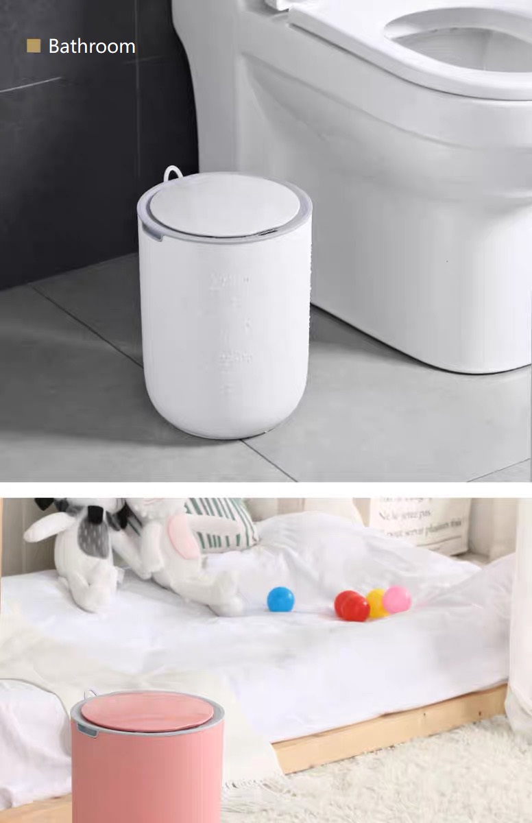 Waterproof Sensor Trash Can for Bathroom