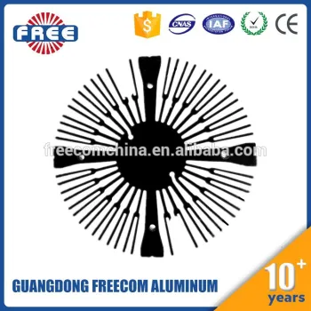 6063 round heat sink anodized aluminum radiator extrusion for LED light