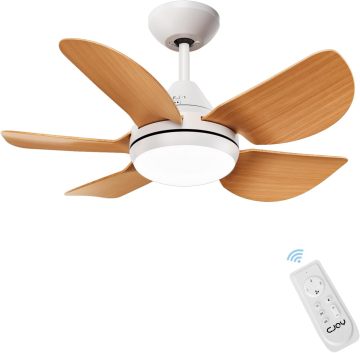 Low Power LED Ceiling Fan with 5 Blades and Waterproof Light