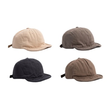 Vintage Wash Solid Color Five-Piece Hat for Men and Women