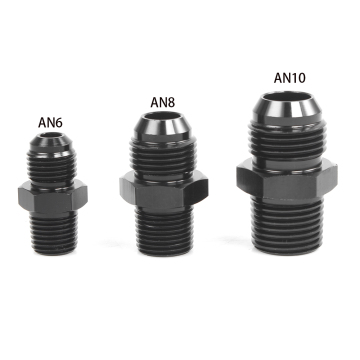 AN6 AN8 AN10 Masculado para el adaptador del conector de la manguera de combustible de rosca masculina masculina
