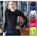 Camisa de manga larga de compresión Dry Fit para mujer