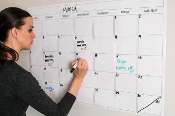 Large Dry Erase Monthly Wall Calendar Whiteboard