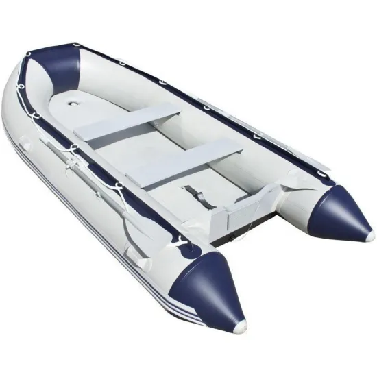 High Quality China Factory PVC/Hypalon Inflatable RIB Fishing Boat with Aluminum Hull and Outboard Engine
