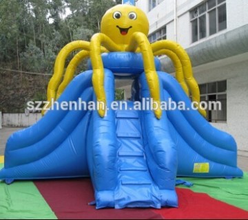 2015 hot sale inflatable octopus slide and slip for kids