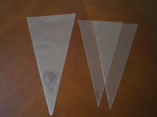 Eco Friendly Clear Flower Plastic Sleeves Transparent , Cone Shaped Cello Bags