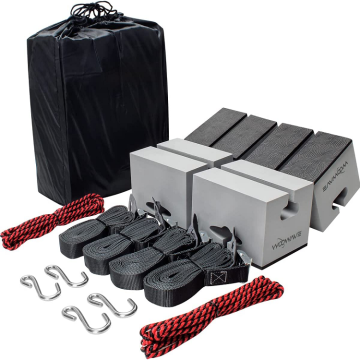 WOOWAVE Deluxe Canoe Carrier Kit: Universal Foam Blocks & Tie-Downs for Roof Racks