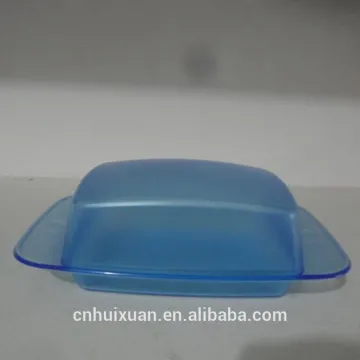 transparent plastic butter dish with lid