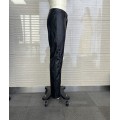 Pantalones de moda negras para hombres de algodón rayón