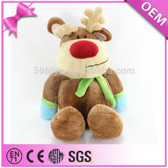 Excellent craft factory customize christmas moose stuffed and plush toys