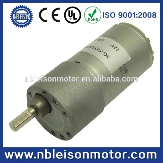 12v low speed dc electric motor with 37mm gearbox